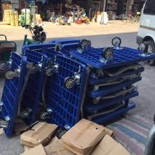 全靜音膠板手推車 300公斤載重王，高效工具車可折疊設計